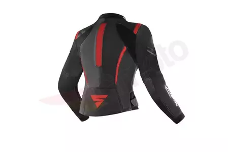 Shima Miura 2.0 jachetă de motocicletă din piele pentru femei negru și roșu 36-2