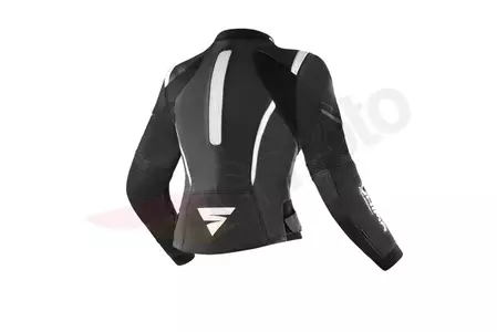 Shima Miura 2.0 chaqueta de moto de cuero para mujer blanco y negro 32-2