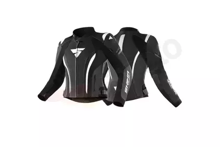 Shima Miura 2.0 jachetă de motocicletă din piele pentru femei negru și alb 36-3