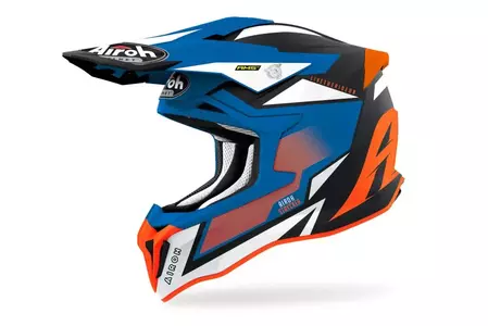 Casco moto enduro Airoh Strycker Axe Arancione/Blu Matt L-1