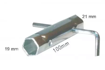 JMP kaarsensleutel met hendel 16/21mm 2in1 10 cm-2
