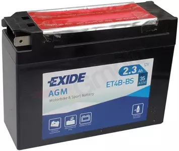 Baterija bez održavanja Exide ET4B-BS YT4B-BS AGM 2.3Ah 12V - ET4B-BS