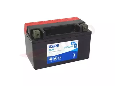 Bateria ETX7A-BS YTX7A-BS 6Ah 12V L+ sem manutenção da Exide - ETX7A-BS