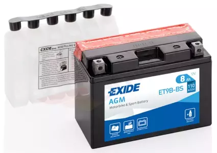 Akumulator bezobsługowy Exide ET9B-BS YT9B-BS AGM 8Ah 12V L+ - ET9B-BS