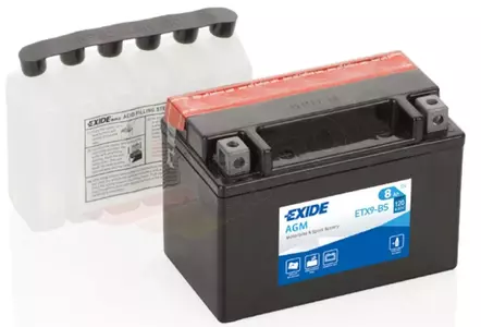 Exide ETX9-BS YTX9-BS 8Ah 12V L+ batterie να εποπτεύεται - ETX9-BS
