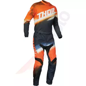 Pantaloni Thor Sector Vapor Enduro Cross arancio/verde 30-3