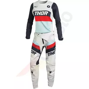 Thor Pulse Racer damskie spodnie Enduro Cross Vintage biały/granatowy 3/4-3