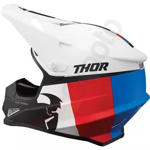 Thor Sector Racer kask Enduro cross biały/czerwony/niebieski mat XXXL-2