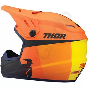 Thor Junior Sector Racer kask Enduro cross pomarańczowy/granatowy mat S-2