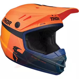Thor Junior Sector Racer kask Enduro cross pomarańczowy/granatowy mat M - 0111-1348