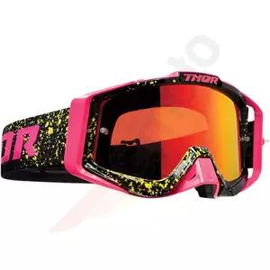 Thor Sniper Pro Splatta Motorradbrille Enduro cross schwarz/rosa - 2601-2222