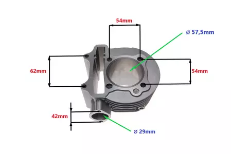 Malmist silinder Power Force Basic GY6 150 57,4 mm (puks läbimõõt 60,50 mm)-2