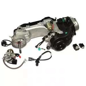 Complete motor Power Force GY6 70 ccm 4T cilinder 47 mm wiel 12 inch lange as - PF 10 101 1002