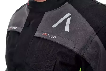 Adrenaline Pyramid 2.0 PPE črna/fluorescenčna/siva/rumena tekstilna motoristična jakna 3XL-5