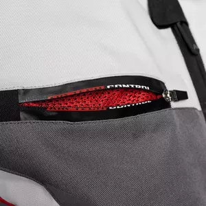 Casaco têxtil para motas Adrenaline Sola 2.0 PPE preto/vermelho/cinzento L-4