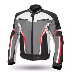 Adrenaline Sola 2.0 PPE čierna/červená/sivá XL textilná bunda na motorku - A0226/20/11/XL