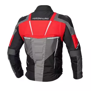 Adrenaline Scorpio PPE sort/rød/grå motorcykeljakke i tekstil L-2