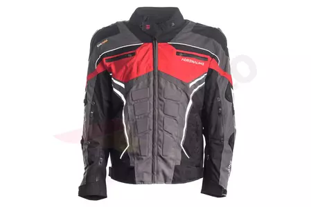 Adrenaline Scorpio PPE μαύρο/κόκκινο/γκρι XL υφασμάτινο μπουφάν μοτοσικλέτας - A0256/20/20/XL