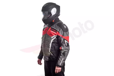Adrenaline Scorpio PPE čierna/červená/šedá XL textilná bunda na motorku-6