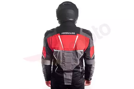 Adrenaline Scorpio PPE juoda/raudona/pilka XL tekstilinė motociklininko striukė-8