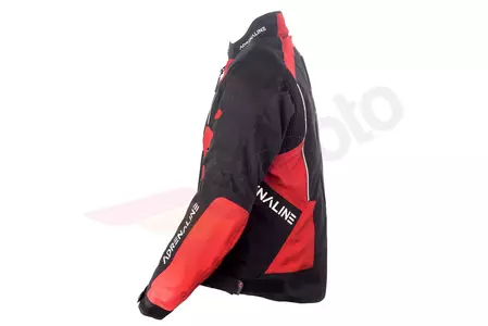 Adrenaline Hercules PPE giacca da moto in tessuto nero/rosso L-3