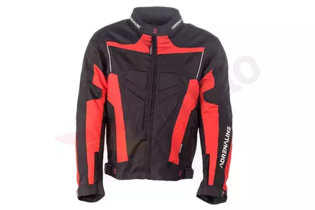 Casaco de motociclismo em tecido preto/vermelho Adrenaline Hercules PPE M-1