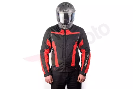 Chaqueta de moto Adrenaline Hercules PPE negro/rojo textil M-5