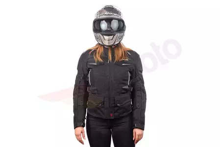 Γυναικείο υφασμάτινο μπουφάν μοτοσικλέτας Adrenaline Alaska Lady 2.0 PPE μαύρο 3XL-5