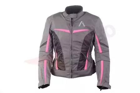 Adrenaline Love Ride 2.0 PPE - motorcykeljacka i textil för damer - svart/rosa/grå L-1