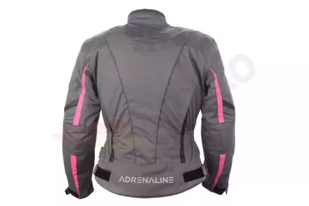 Casaco de motociclismo têxtil Adrenaline Love Ride 2.0 PPE para mulher preto/rosa/cinzento L-4