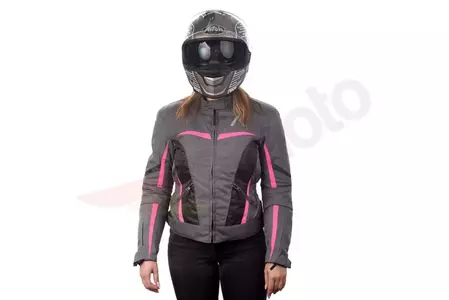 Adrenaline Love Ride 2.0 PPE дамско текстилно яке за мотоциклет черно/розово/сиво L-5
