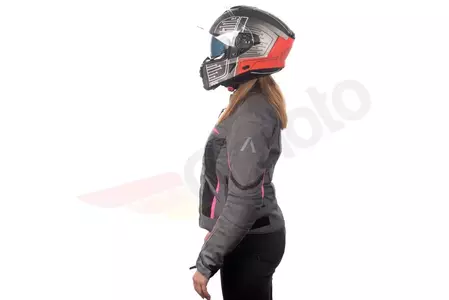 Adrenaline Love Ride 2.0 PPE moteriška tekstilinė motociklininko striukė juoda/rožinė/pilka L-6
