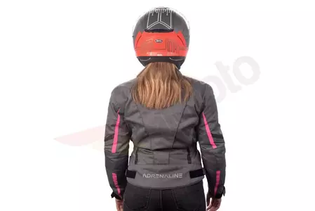 Chaqueta de moto textil Adrenaline Love Ride 2.0 PPE para mujer negro/rosa/gris S-7