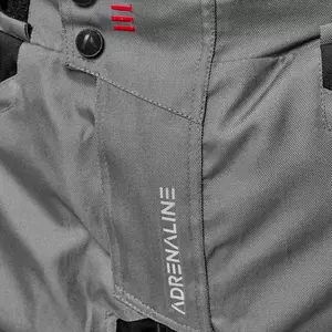 Pantaloni moto Adrenaline Soldier PPE in tessuto nero/grigio XL-3