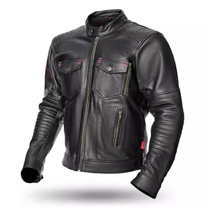 Adrenaline Boston PPE bőr motoros dzseki fekete 3XL-1