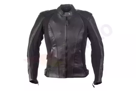 Jachetă din piele pentru femei pentru motociclete Adrenaline Siena 2.0 PPE negru 2XL-1
