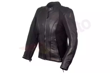 Ženska kožna motoristička jakna Adrenaline Siena 2.0 PPE crna 2XL-2