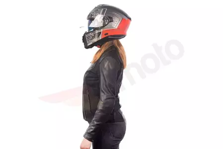 Ženska motoristična usnjena jakna Adrenaline Siena 2.0 PPE black L-7