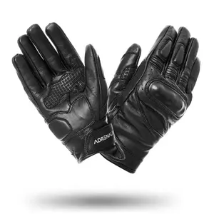 Gants de moto Adrenaline Scrambler 2.0 PPE en cuir noir M - A0643/20/10/M