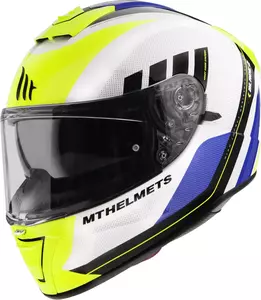 MT Helmets Blade 2 SV Plus motociklistička kaciga s punim licem bijela/fluo žuta/plava S-1
