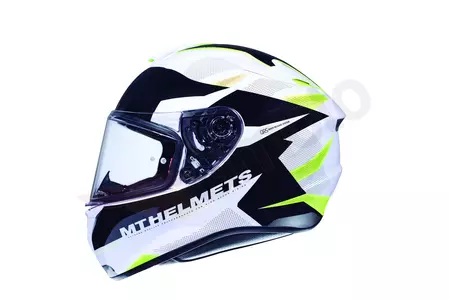 MT Helmets Targo Enjoy casco moto integrale bianco/nero/giallo fluo M-2