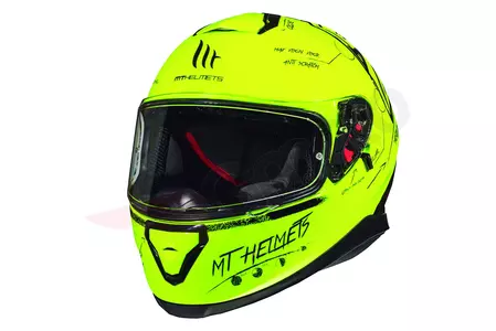 Kask motocyklowy integralny MT Helmets Thunder 3 SV Board z blendą żółty fluo/czarny XS - MT10554000013/XS
