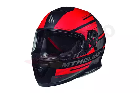 MT Helmets Thunder 3 SV Pitlane Integral-Motorradhelm mit Visier matt rot/grau M-1