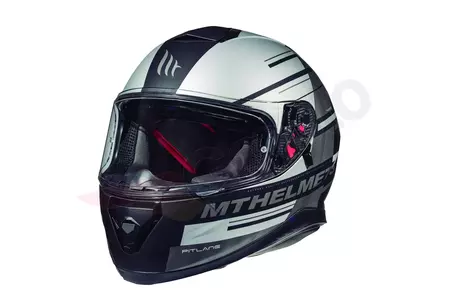 MT Helmets Thunder 3 SV Pitlane Integral-Motorradhelm mit Visier grau matt M-1