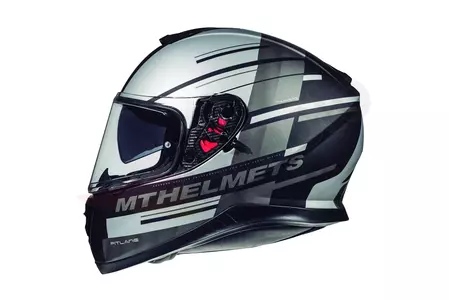 MT Helmets Thunder 3 SV Pitlane integreret motorcykelhjelm med visir grå mat M-2