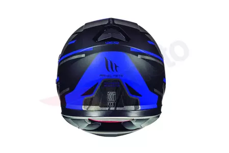 MT šalmai Thunder 3 SV Pitlane integralus motociklininko šalmas su skydeliu matinis pilkas/juodas/mėlynas M-3