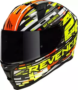 Motociklistička kaciga s punim licem MT Helmets Revenge 2 Baye fluo žuta/narančasta/crna S-1