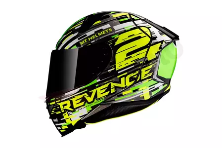 Kask motocyklowy integralny MT Helmets Revenge 2 Baye żółty fluo/zielony/czarny L-2