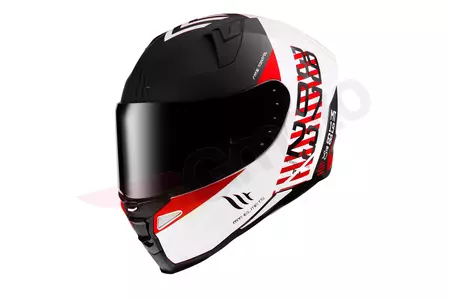 MT Helmets Revenge 2 Chrono integral motorcykelhjälm matt svart/röd/vit M-1