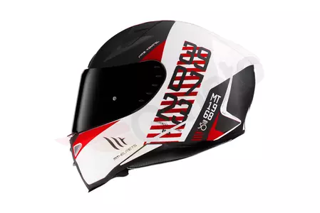 MT Helmets Revenge 2 Chrono Integral-Motorradhelm Matte schwarz/rot/weiß M-2
